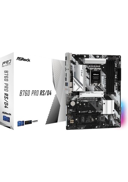 B760 Pro Rs/d4 Atx Anakart Intel LGA1700, Ddr4, 2x Hyper M.2 Ssd, 4K 60Hz HDMI