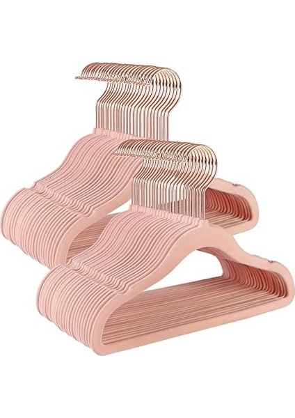 Çocuk Elbise Askısı, 50'li Set, Pembe Altın Kancalı, Kaymaz, Yer Tasarruflu, Elbise Dolabı Için Askı, Bebek Kıyafeti, Etek ve Pantolon, Çocuklar Için, Kadife, Açık Pembe CRF027P01 fiyatları
