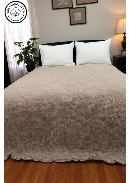 Pure Serisi Çift Kişilik Müslin Yatak Örtüsü (220×240) %100 Pamuk, 4 Kat, Doğal Nefes Alabilen Kumaş fiyatları
