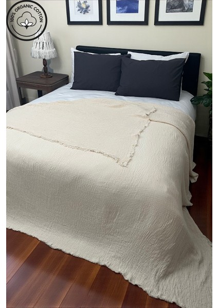 Pure Serisi Çift Kişilik Müslin Yatak Örtüsü (220×240) %100 Pamuk, 4 Kat, Doğal Nefes Alabilen Kumaş fiyatları