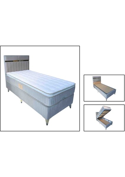 Silver Baza Başlık Comfort Yaylı Pedli Yatak Açık Kahverengi modelleri