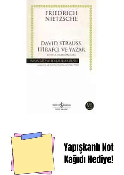 David Strauss, Itirafçı ve Yazar Zamana Aykırı Bakışlar-1 + Yapışkanlı Not Kağıdı