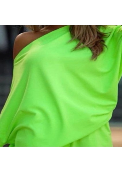 Kadın Kayık Yaka Salaş Iki Iplik Bluz ve Şort Ikili Takım fiyatları