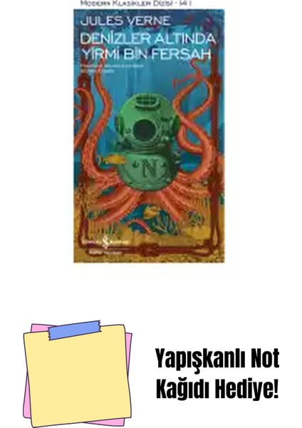 Denizler Altında Yirmi Bin Fersah + Yapışkanlı Not Kağıdı