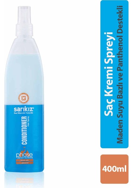 Saç Kremi Spreyi Mavi Fön Suyu 400ML Mineralli Nemlendirici Çift Fazlı Conditioner Hair Spray