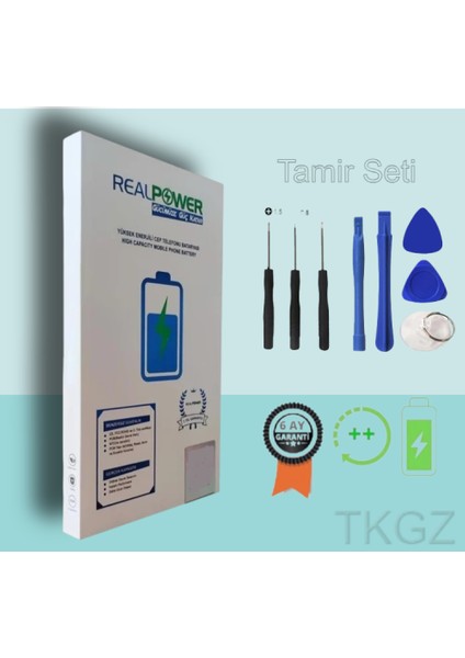 - Samsung Galaxy A24 - Batarya Pil Sıfır Güçlendirilmiş+ Tamir Seti - Realpower