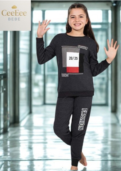 Kız Çocuk Desenli Pijama Takımı