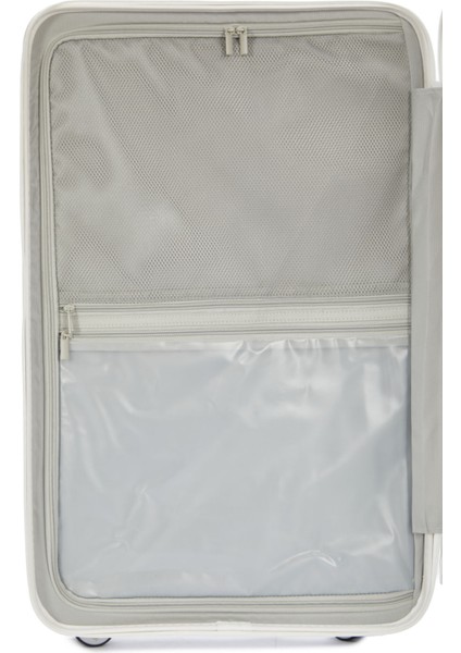 Orta ve Kabin Boy 2'li Set %100 Polipropilen Valiz Beyaz 04PC7080