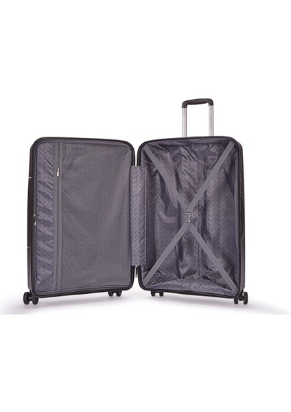 Benetton 2'li Set Orta ve Kabin Boy %100 Polipropilen Valiz Siyah 14BNT8001 fırsatları