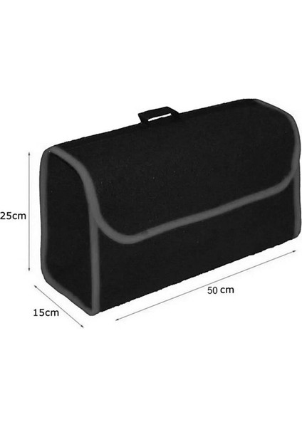 Araba Bagaj Çantası Cırtcırtlı Gri Çizgili Oto Halı Bagaj Organizer Alet Eşya Çantası