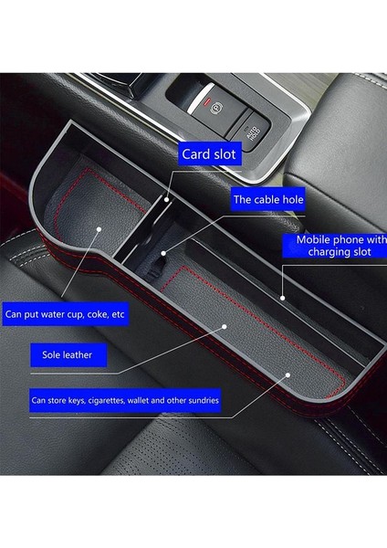 Deri Araç Araba Koltuk Arası Organizer Koltuk Arası Cep Boşluk Doldurma Organizeri Siyah modelleri