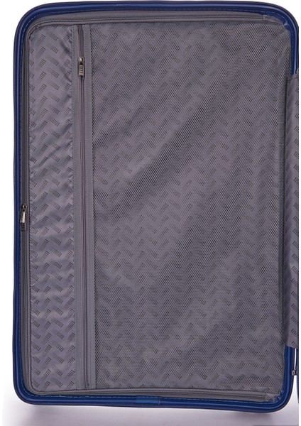 Benetton 3'lü Set Büyük Orta ve Kabin Boy %100 Polipropilen Valiz Koyu MAVI14BNT8001