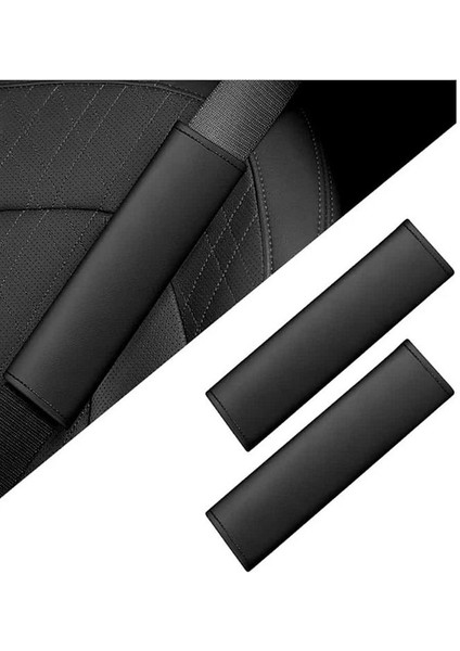 Emniyet Kemer Kılıfı Suni Deri Emniyet Kemer Koruyucu Kemer Pedi 2 Adet