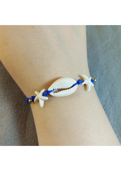 Deniz Kabuğu Yıldızlı Bileklik, Deniz Kabuğu Yıldızlı Örgü Makrome Bileklik, El Yapımı Ayarlanabilir Yazlık Bileklik, Makrome Bileklik, Yıldızlı Bileklik, Deniz Kabuğu Bileklik fiyatları