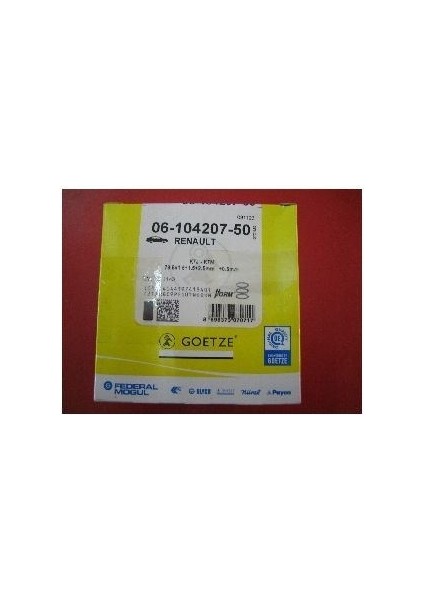 GOET61042075G - Segman Lamelı 79.5mm 0.50 K7M Megane 1.6i Clıo 1.4i 8V