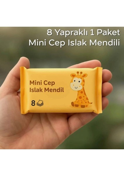 Mini Cep Boy Islak Mendil 8’li Paket (64 Yaprak) – Taşınabilir, Hijyenik ve Pratik Kullanım fiyatları