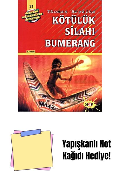 Kötülük Silahı Bumerang + Yapışkanlı Not Kağıdı