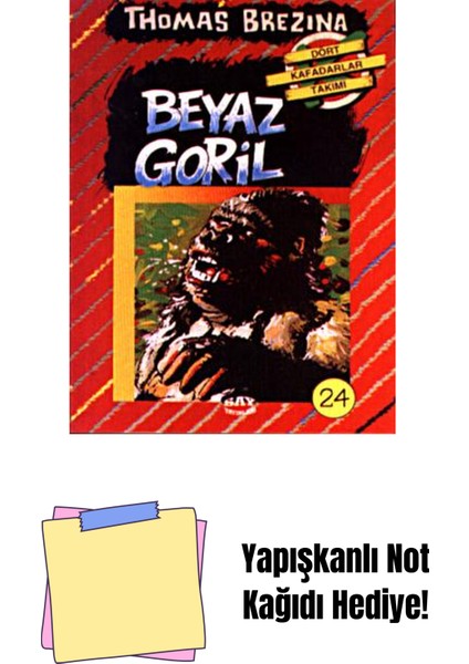 Beyaz Goril + Yapışkanlı Not Kağıdı