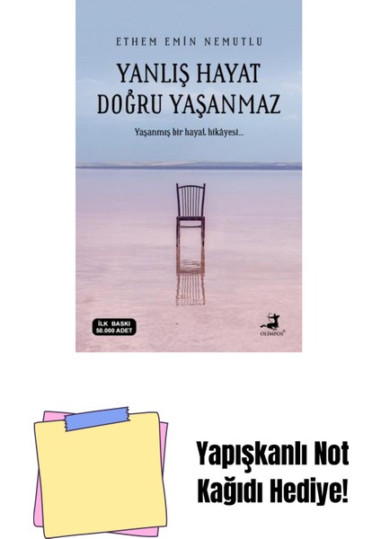 Yanlış Hayat Doğru Yaşanmaz + Yapışkanlı Not Kağıdı