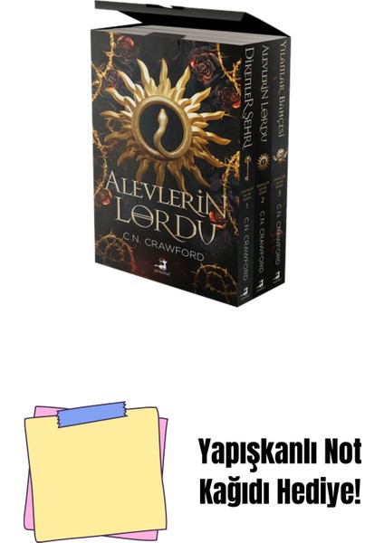 Dikenler Şehri Serisi 3 Kitaplık Kutulu Set (Karton Kapak) + Yapışkanlı Not Kağıdı
