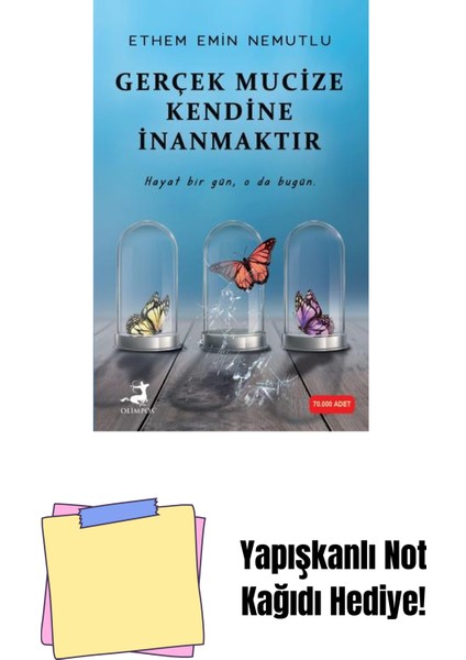 Gerçek Mucize Kendine Inanmaktır + Yapışkanlı Not Kağıdı