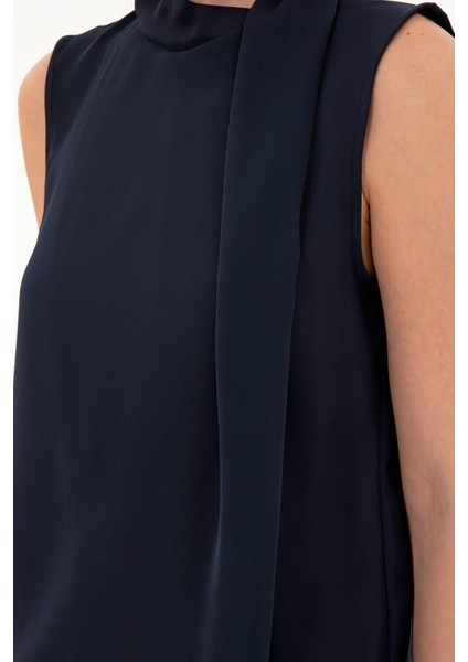 Kadın Lacivert Gömlek Kısa Kollu 50293821-VR033