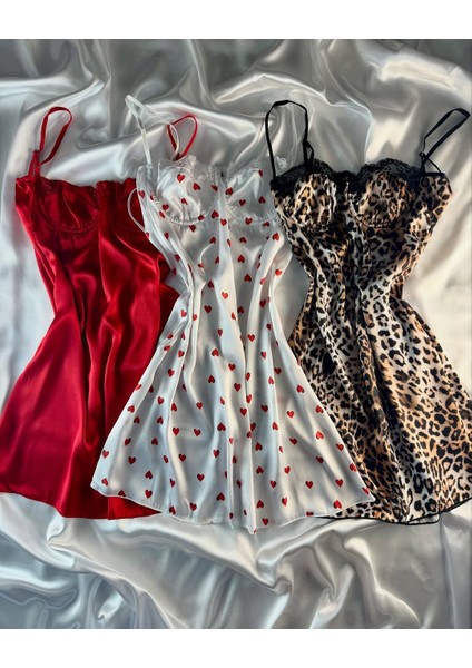 Kırmızı Saten Gecelik fırsatları