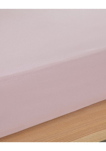 Düz Pamuklu Çift Kişilik Lastikli Çarşaf 160x200 cm Toz Pembe fiyatları