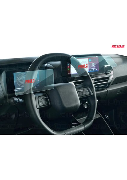 Citroen C4 X-C4 x Max 2025 Hayalet Gösterge ve Multimedya Uyumlu Mat Ekran Koruyucu