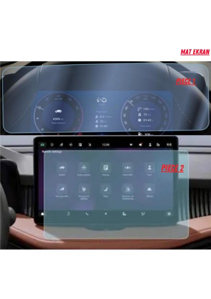 Skoda Superb 2024 Hayalet Ekran ve Multimedya Uyumlu Set Mat Ekran Koruyucu
