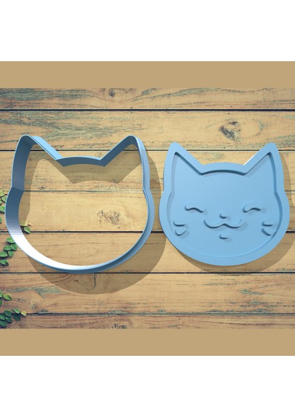Sevimli Kedi Temalı Kurabiye Kalıbı ve Kesici