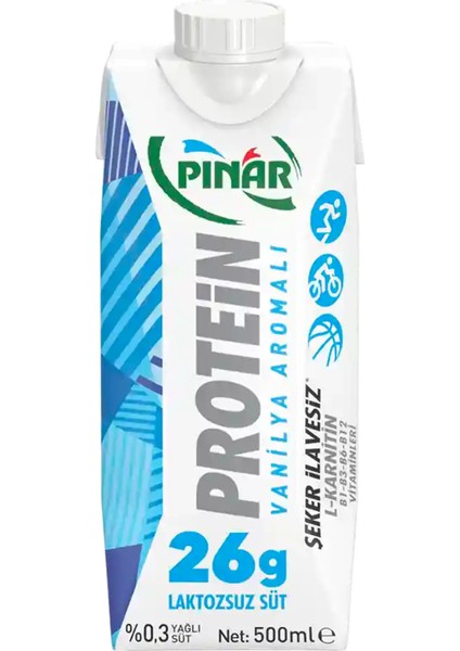 Vanilya Aromalı Proteinli Süt 500 ml x 6 Adet modelleri