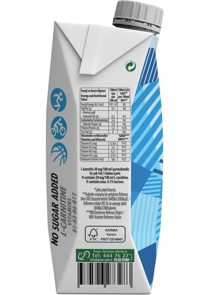 Vanilya Aromalı Proteinli Süt 500 ml x 6 Adet indirimleri