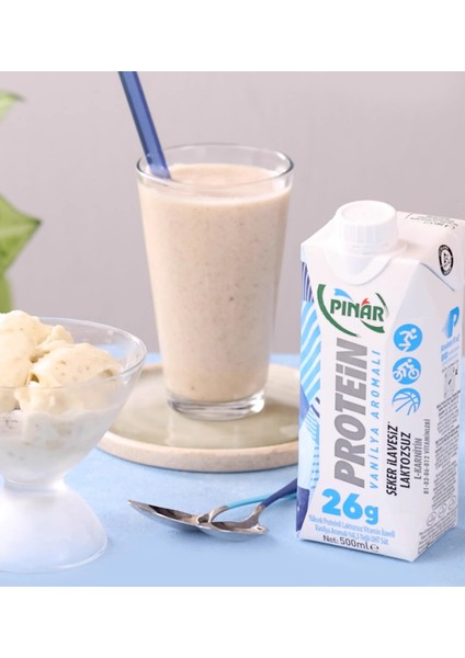 Vanilya Aromalı Proteinli Süt 500 ml x 6 Adet