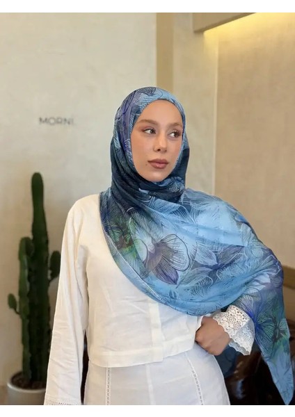 Esilda Desen Aya Şal - Airy Blue