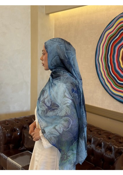 Esilda Desen Aya Şal - Airy Blue modelleri