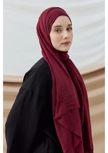 Aya Serisi Şal - Koyu Bordo