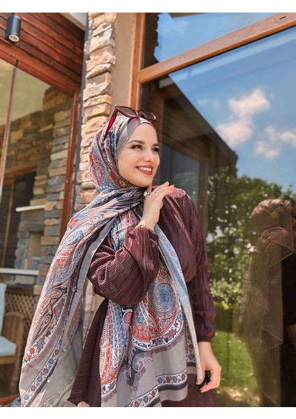 Çiçekli Etnik Desen Şal Vizon fiyatları
