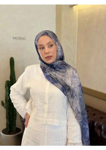 Esilda Desen Aya Şal - Duman-Mor