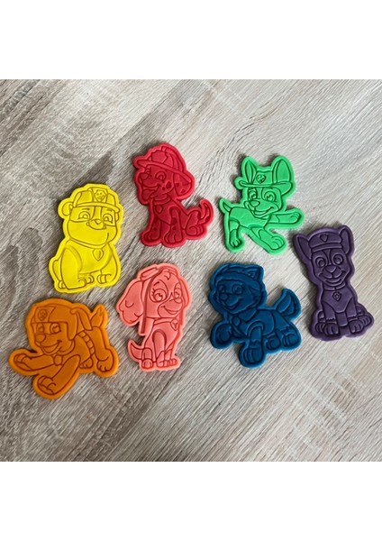 Paw Patrol Temalı Kurabiye Kesici ve Kalıpları 7 Karakterli Set Pati Devriyesi