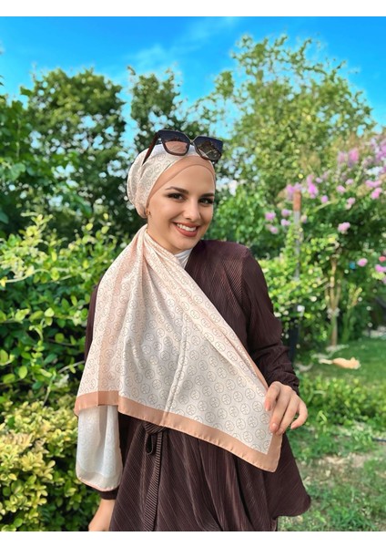 Mk Pamuk Eşarp - Krem-Somon