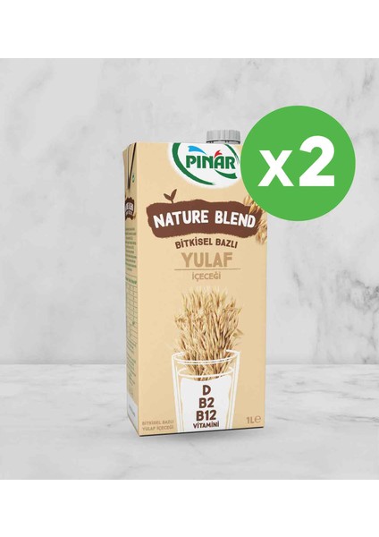 Nature Blend Bitkisel Bazlı Yulaf Içeceği 1 L Vegan Laktozsuz Ilave Şekersiz x 2 Adet