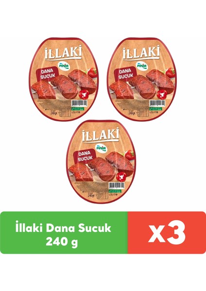İllaki Dana Sucuk 240 g x 3 Adet modelleri
