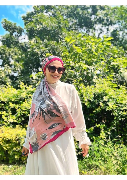 Açelya Desen Çizgili Bambu Şal - Fuşya fiyatları