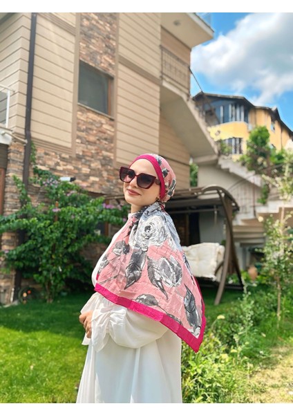 Açelya Desen Çizgili Bambu Şal - Fuşya modelleri
