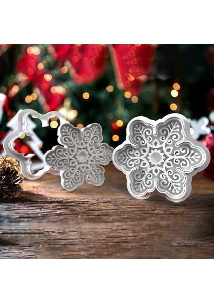 Kar Tanesi Şeklinde Kurabiye Kalıbı ve Kesici