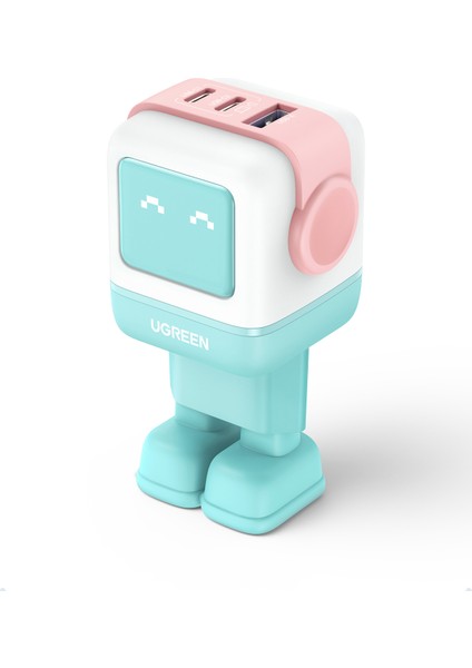 Nexode Uno 65W Robot Gan Hızlı Şarj Cihazı 2xusb-C, 1xusb-A, Renkli - 35855