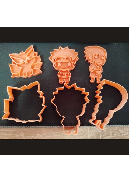Naruto Temalı Kurabiye Kalıbı ve Kesicileri Naruto + Sasuke + Kyuubi fiyatları