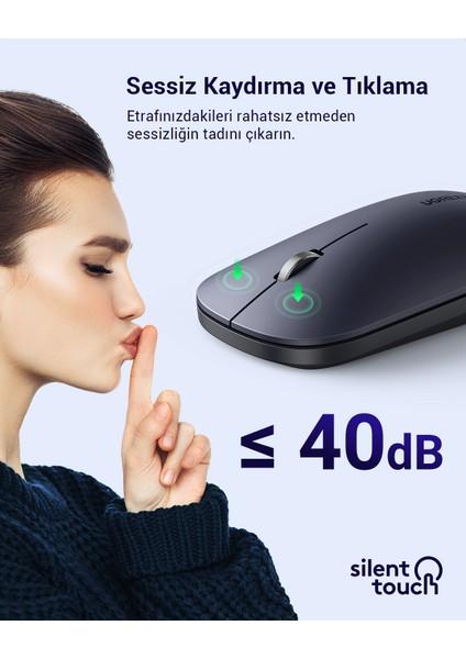 2.4ghz Sessiz Tuşlu Kablosuz Optik Mouse Siyah modelleri