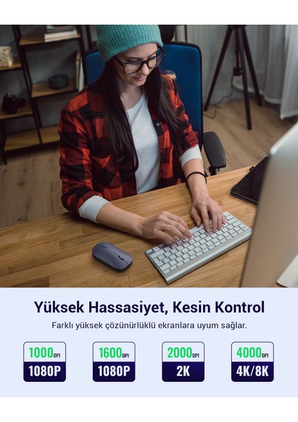 2.4ghz Sessiz Tuşlu Kablosuz Optik Mouse Siyah fırsatları
